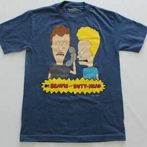 Beavis and Butt-Head MTV Men's Graphic Cotton Blend T-Shirt Size S